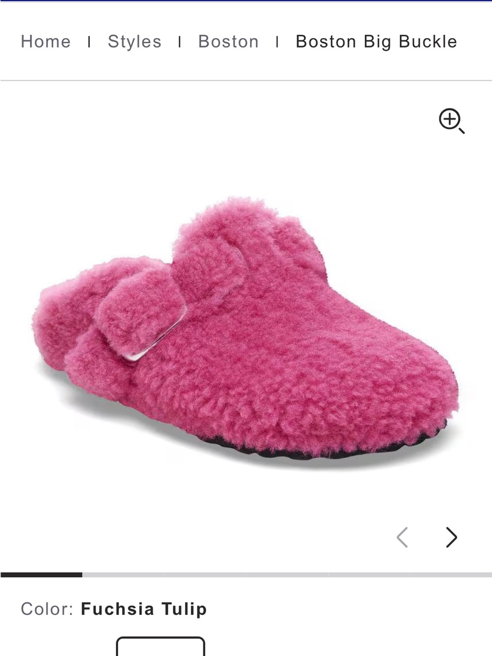 Birkenstock boston big buckle fushia size 40 fits Us 9 women’s